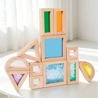 Blocs d'intégration sensorielle en bois et acrylique pour les tout-petits, les enfants, l'apprentissage précoce, la formation à la pensée, l'empilage créatif, jouet éducatif