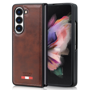 Funda de Cuero Lisa Personalizada VIETAO para <span class=keywords><strong>Z</strong></span> <span class=keywords><strong>Flip</strong></span> 4, Funda para Teléfono Móvil con Pantalla Plegable para Samsung <span class=keywords><strong>Galaxy</strong></span> <span class=keywords><strong>Z</strong></span> Fold 3 5g - Product Image 1