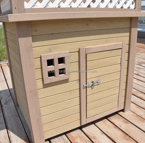 Caseta para Perros de Madera Maciza para Exteriores, Resistente a la Lluvia, para Interiores y Exteriores, para Perros Pequeños, Medianos y Grandes, con Característica Transpirable para Patio - Product Image 6