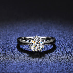 Gioielli di moda sposa VVS1 D colore moissanite S925 in argento sterling anelli da donna anello di fidanzamento da donna - Product Image 2