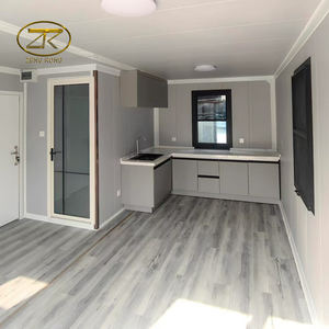 豪华便携式厕所中国大20英尺工业预制别墅小房子，带阳台和客厅 - Product Image 4