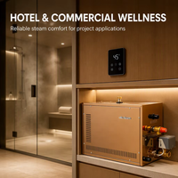 Sauna à vendre, panneau de commande informatisé à écran tactile moderne, générateur de vapeur en acier inoxydable pour salle de douche