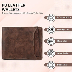 Cartera de Cuero Genuino para Hombre, Estilo Casual, con Forro de Lona, Personalizable - Product Image 4