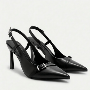 <span class=keywords><strong>Scarpe</strong></span> da <span class=keywords><strong>Donna</strong></span> Nere in Vernice con <span class=keywords><strong>Tacco</strong></span> <span class=keywords><strong>a</strong></span> Spillo e Cinturino Posteriore, Punta Affusolata, Eleganti per Ufficio e Cerimonie, Ideali per l'Ingrosso - Product Image 2