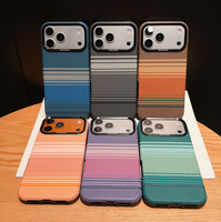 Coque de téléphone en PU de haute qualité, couleur arc-en-ciel, antichoc, emballage en sac OPP, compatible avec la charge magnétique, pour iPhone 17