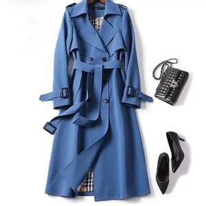 Manteaux longs élégants pour femmes Jtfur Classic, couleur unie, <span class=keywords><strong>mi</strong></span>-longueur - Product Image 3