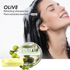 Natural Solid Shampoo Bar Damaged Hair With Plant Essence Oil Helps Stop Loss and Promotes Healthy Growth Travel Size Olive Oil - Product Image 1