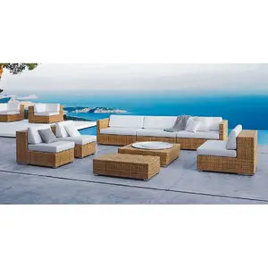 Bessere Häuser Gärten schwarz und weiß 7pc Rattan rot 7 Terrasse Set 5 Stück Outdoor blau Korb möbel