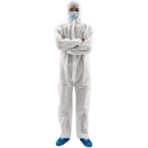 Tuta Protettiva Professionale Monouso in Tessuto Non Tessuto Traspirante Antistatico con Polsini Elastici, Livello D, Vestibilità Regolare, per Ingrosso - Product Image 1