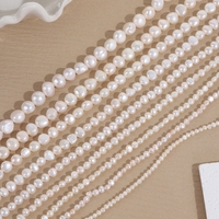 Perles d'eau douce naturelles irrégulières de 3 à 11 mm, trou latéral, polies des deux côtés, perles en vrac pour la création de bijoux faits main pour hommes et femmes
