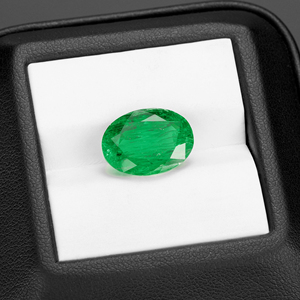 Hydrothermal <strong>Emerald</strong> Gemstone Colombia Lab Grown <strong>Loose</strong> <strong>Emerald</strong> Oval Cut <strong>Loose</strong> Stone <strong>Beads</strong> - Product Image 1