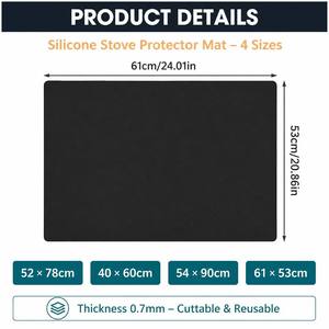 Tapete de Silicona para Estufa con Logotipo Personalizado, Impermeable, Resistente a los Arañazos, Apto para Lavavajillas, <span class=keywords><strong>Protector</strong></span> de Encimera, Resistente al Calor, OEM ODM - Product Image 2