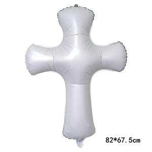 <span class=keywords><strong>Globos</strong></span> de Aluminio con Forma de Cruz Navideña, <span class=keywords><strong>Globos</strong></span> Cruzados para Baby Shower, Bautizo, MI BAUTIZO, Decoración para Fiestas de Pascua - Product Image 2
