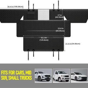Housse de siège de <span class=keywords><strong>voiture</strong></span> imperméable pour <span class=keywords><strong>chien</strong></span>, pour <span class=keywords><strong>coffre</strong></span> de SUV, résistante aux rayures, tapis matelassé, facile à nettoyer, protection de voyage pour animaux de compagnie, gris - Product Image 2