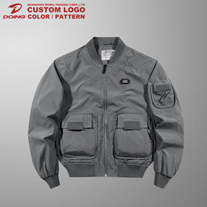 Sonbahar artı-boyutu spor üniforma rahat ceket rüzgarlık beyzbol parça bombacı erkekler tulum Pilot ceket pamuk fermuarlar standı - Product Image 1