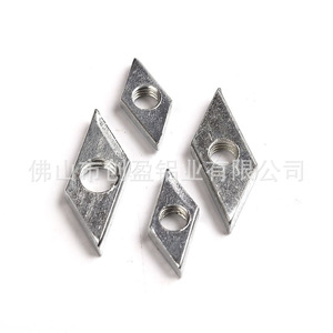 De Ying Diamond Nut M4 M5 M6 Carbon Steel National Standard Flat Head Metric Nuts For Aluminum Profile - Product Image 3