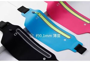 Riñonera deportiva de nailon ultrafina para hombre y mujer, cinturón de maratón impermeable multifuncional para correr, marco externo para teléfono móvil - Product Image 5