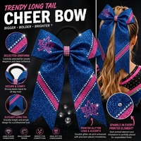 Nœuds de cheerleading tendance à dégradé, imprimés par sublimation, accessoires capillaires pour équipes de jeunes filles