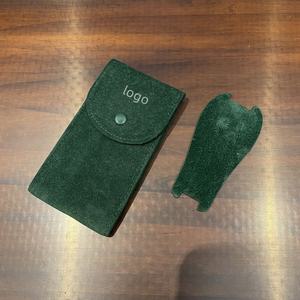 Estuche de Viaje Redondo para Reloj de Terciopelo Verde, con Materiales Reciclados, Personalizable, Gran Venta - Product Image 2