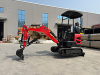 Excavatrice hydraulique compacte de 1,8 tonne avec moteur EPA Kubota, polyvalente, sur chenilles, dotée d'un engrenage pour les travaux de construction en espace restreint