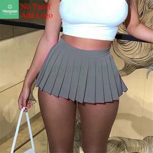 Couleurs Solide Plaid Mini Jupe Taille Haute Club Party Wear Bas Prix Femmes Sexy Patted Jupe Sexy 25 - Product Image 1