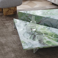 Table basse en pierre au design moderne personnalisé SH STONE, meubles de salon, table basse triangulaire en marbre naturel, ensemble de 2
