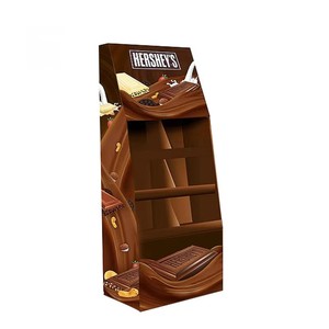 Tùy chỉnh bán lẻ Pop Up sô cô la kẹo đồ ăn nhẹ sàn hiển thị đứng sóng thực phẩm đầy màu sắc giấy carton hiển thị các tông Giá - Product Image 6