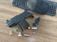 Kit d'outils de lavage de voiture : Pistolet à eau haute pression 3/8 pour lavage auto, simulation de fusil mitrailleur UZI et de fusil automatique