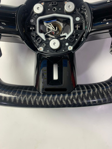 Volant sport en cuir et fibre de carbone pour <span class=keywords><strong>Mercedes</strong></span>-Benz Classe E, Classe S, CLA, W205, W213, W222, W463, Classe G, E63, G63 - Product Image 4