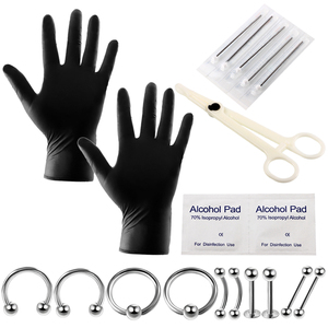 Kit <span class=keywords><strong>de</strong></span> Perforación Corporal Profesional Desechable, Agujas para Perforación Corporal, Herramientas <span class=keywords><strong>de</strong></span> Sujeción, Perforación <span class=keywords><strong>de</strong></span> Oreja, Tragus, Nariz y <span class=keywords><strong>Ombligo</strong></span> - Product Image 3