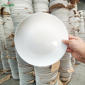 จานเซรามิกทรงกลมสีขาวล้วน สำหรับร้านอาหาร มีสต็อกจำนวนมาก รับทำโลโก้ ราคาถูก ขายส่ง มีบริการสั่งซื้อจำนวนมาก - Product Image 3