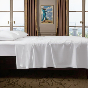 Tùy Chỉnh Khách Sạn Sang Trọng Chất Lượng 100% Bông Khăn Trải Giường Rắn Màu Trắng Đồng Bằng Phong Cách Có Sẵn Trong Đôi Nữ Hoàng Kích Thước Cho Nhà Hoặc Khách Sạn Sử Dụng - Product Image 3