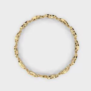 สร้อยข้อมือเพชรรูปหัวใจสีทอง18K สำหรับงานแต่งงานเจ้าสาว - Product Image 4