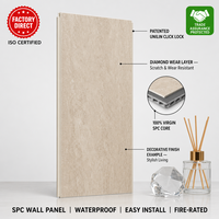Panel de Pared SPC Autoadhesivo con Diseño de Mármol Calacatta de Alto Brillo, Precio de Fábrica