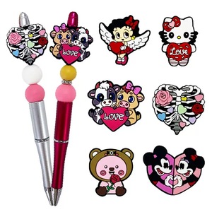 Perles en silicone de Pâques au design tendance, perles d'espacement en forme d'œuf 3D en vrac pour stylo, porte-clés, bracelet, artisanat fait main, fabrication de bijoux - Product Image 5