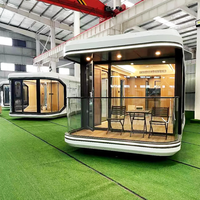 Casa Cápsula Espacial de Acero Anticorrosión con Aislamiento EPS, Villa Móvil Prefabricada y Tienda para Casas de Vacaciones en Resorts Costeros