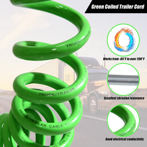 Pabrik fleksibel 7-way <span class=keywords><strong>ABS</strong></span> Trailer kabel elektrik pneumatik selang udara truk Trailer selang rem udara