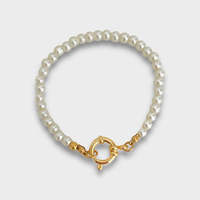 Bracelet DIY détachable à boutons mariniers en acier inoxydable plaqué or 18 carats, étanche, avec pendentif breloque DIY, bracelet trombone pour femme