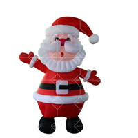 Globo de Papá Noel inflable de PVC gigante con soplador de aire para decoración de fiestas al aire libre, festivales, eventos también servidos como tienda de globos de nieve