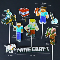 Pixel-Style Videospiel Tortendekoration für Jungen Mädchen Geburtstag Gaming-Thema Geburtstagstorten-Dekorationen