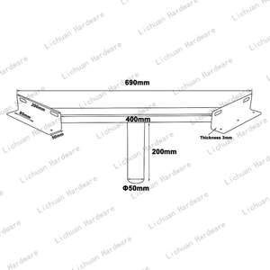 <span class=keywords><strong>Gambe</strong></span> Sospese per Letto, Accessori di Supporto per Camera da Letto, <span class=keywords><strong>Gambe</strong></span> Moderne a T in Metallo Nero per Rialzo Letto, Hardware - Product Image 5