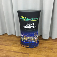 Comptoir d'exposition portable léger en tissu tendu avec poteaux en aluminium haute densité – Prix abordable