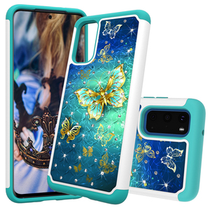 Chống Sốc Long Lanh Kim Cương Bướm Armor Heavy Duty Tpu Pc Điện Thoại Di Động Trường Hợp Đối Với Samsung Galaxy S11e/Đối Với Google Pixel 4 XL - Product Image 6