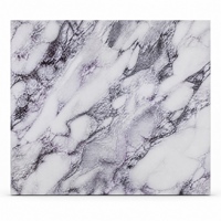 Dalle de pierre frittée polie en cristal violet Provence 1600x3200x6mm avec veinage violet fini pour mur de cuisine, sol, hôtel, villa, décoration