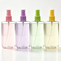 Flacon pulvérisateur carré plat en PET, col 18 mm, brume fine, pour emballage cosmétique, soins de la peau, parfum, couleur personnalisée, OEM - Vente chaude