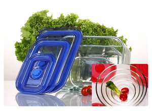 3 <b>Pack</b> Borosilicate Glass Food Storage Containers, Microwave Safe Leakproof Meal Prep Glass Containers - Product Image 3