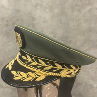 Casquette d'uniforme de capitaine, casquette de costume réglable pour adulte avec emblème, accessoire pour spectacle sur scène