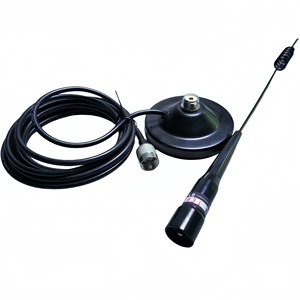 Antenne radio quadri-bande 6,5 dBi à polarisation verticale 81 188 438 MHz, connecteur PL259, étanche IP67, 100 W pour radio amateur embarquée - Product Image 3