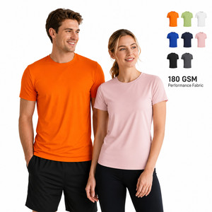 Camiseta Deportiva Unisex de Alto Rendimiento con Logotipo Personalizado, 180G, 92% Nailon, 8% Elastano, Secado Rápido, Elástica en 4 Direcciones, para Gimnasio, Equipo Deportivo, Venta al Por Mayor, Multicolor - Product Image 1