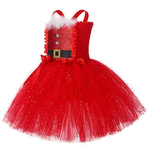 Disfraz de Navidad para Niñas, Vestido de Duende de Santa Claus con Diadema, 100% Poliéster, Inspirado en TV y Cine - Product Image 4